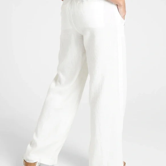 NWT White Cabo Linen Wide Leg Pant - Picture 2 of 8